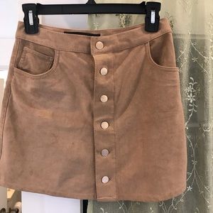 Express suede miniskirt